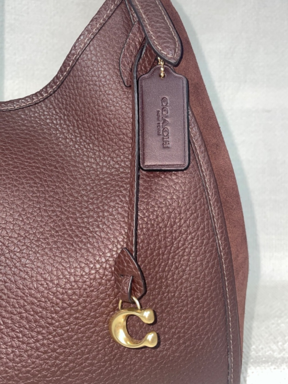 Coach “Lori” C5265, Maple Pebble Leather/Suede Shoulder Bag EUC - Picture 4 of 17